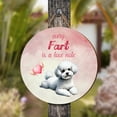 thumbnail image 4 of Every Fart is Love Note Bichon Frise Guilty Face Happy Valentine's Round Wood Sign Bichons Dog Lovers Gifts Idea Hanging Wall Home Decor - 01016, 4 of 5
