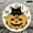 12x12in, variant on Creowell   Wall Clock Battery Operated, Glitter Pumpkin Black Cat Cartoon Print, Battery Operated (AA Not Included) Silent Mechanical Movement - Lobby Corridor Dining Room Bedroom Office Classroom