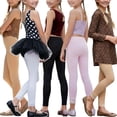 thumbnail image 2 of ToBeInStyle Girls 3 Pack Mystery Assortment of Footless Opaque Layering Nylon Tights with Floral Lace Bottom Trim - 4-7 Years, 2 of 3