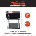 thumbnail image 2 of Towever 83801 RV Bumper Hitch Receiver 2 inches Adapter for 4-4.5 inches Travel Trailer Rear Bumper, 2 of 4