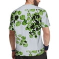thumbnail image 2 of Wukai Watercolor Green Leaves Print Men's Short-Sleeved Mesh T-Shirt,Quick-Dry Short Sleeve Workout T-Shirt-Medium, 2 of 8