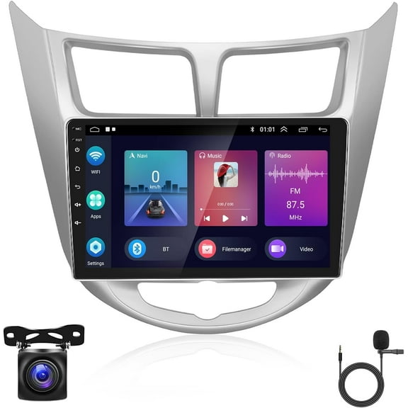 LICHENGTAI Android 12 Car Stereo for Hyundai Accent 2011-2019 with Apple Carplay Android Auto, 9-inch Head Unit Touchscreen Radio FM RDS HiFi Bluetooth WiFi GPS,  AHD Backup Camera & MIC