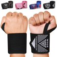 thumbnail image 1 of WYOX Weightlifting Wrist Wraps 18" Professional Quality Wrist Support with Heavy Duty Thumb Loop Best Wrap for Powerlifting Competition Strength Training Bodybuilding Gym Workout Bands for Stability, 1 of 4