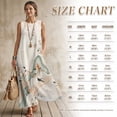 thumbnail image 5 of FOR U DESIGNS Bird Floral Wave Print Matching Outfits for Couples Beach Vacation Women Sleeveless Dress or Men Casual Shirt Linen-Like Couple Outfits, 5 of 7