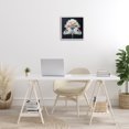 thumbnail image 3 of Stupell Industries Moth & White Flowers Animals & Insects Painting White Framed Art Print Wall Art, 17 x 17, 3 of 10