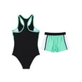 thumbnail image 2 of HULIJA Kids Girls 2-Piece Swimsuits Racer Back Jumpsuit with Bottoms Tankini Swimwear Bathing Suit Tropical Palm 10, 2 of 8