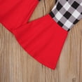 thumbnail image 3 of Qiylii 2 Pcs Kids Christmas Outfit, O-Neck Long Sleeve Top+ Flared Trousers, 3 of 8