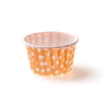 thumbnail image 3 of Panificio 1 oz Round Polka-Dotted Hot Orange Paper Small Baking Cup - Pleated - 2" x 2" x 1 1/4" - 200 count box, 3 of 11