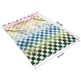 thumbnail image 4 of Colorful Gradient Checkerboard Checkered Pattern Blanket,Comfortable Soft Lamb Wool Throw Blanket,All Season,Warm Lightweight Blankets for Sofa Bed Couch Living Room Chair,40"x50", 4 of 4