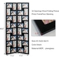 thumbnail image 2 of Adeco Black Wood Hinged Folding Screen-Style Collage Picture Photo Frame 32 Openings, 4x6, 2 of 7