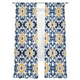 thumbnail image 6 of Blue Morocco Sheer Curtains for Living Room Bedroom Boho Geometric Antique Oriental Pattern Sheer Curtains 108 Inch Long 2 Panels Set Light Filtering Curtain Window Treatments Drapes for Dining Room, 6 of 6