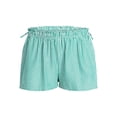 thumbnail image 5 of No Boundaries Striped Seersucker Bungee Shorts, 2" Inseam, Women's XXS-XXL, 5 of 5