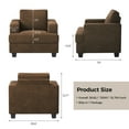 thumbnail image 5 of BLAZANT 39” Accent Chair, Corduroy Single Sofa Couch, Comfy Reading Chair with Extra Deep Seat, Modern Armchair with Square Armrest& Removable Cushion Cover, Small Couch for Small Spaces, 5 of 11