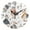 Black, variant on Goose in Winter Cartoon Leaves Round Wall Clock Silent Analog Battery Operated Black Pointer Home Decor 9.84" Diameter