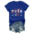 thumbnail image 4 of Women's Short Sleeve T-shirt Women'S Eco-Friendly Patriotic Top - Organic Cotton Festival T-Shirt,Blue Women's Short sleeve T-shirt L, 4 of 4