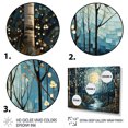 thumbnail image 3 of Designart "Mystic Moonlight Birch Woods VI" Tree Birch Floater Framed Wall Art Living Room, 3 of 7