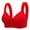 Red, variant on Xunlbb T Shirt Bra Clearance Womens' Wireless Full-Coverage Oversize Bra Fashion Plus Size Wire Free Comfortable Push Up Hollow Out Bra Underwea Present for Women 50% off Clearance(Beige,38)