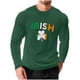 thumbnail image 2 of Ceisia Men Fashionable Casual Loose Elastic Long Sleeve Round Neck St Gift Patrick's Day Lucky Graphic Print T shirt for Daily Fit, 2 of 5