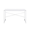 thumbnail image 3 of Modern Concise Desk In White With Metal Tube And 48.21 Width Writing 22 X 0.8mm Spacious Leg Area, 3 of 3
