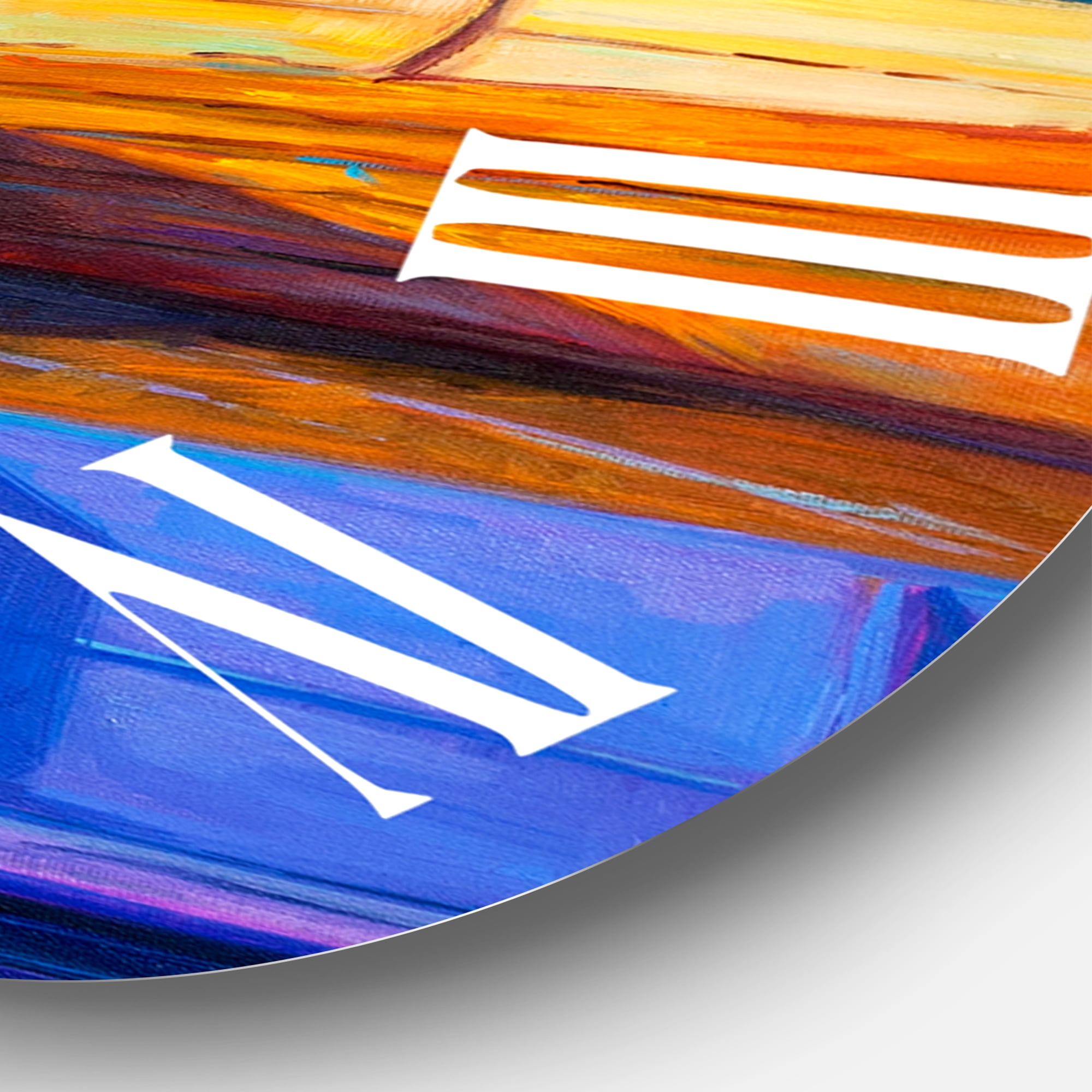 Designart 1 in Quartz Coastal Wall Clock