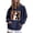 Dark Blue, variant on Wensltd Women's Casual Lightweight Hoodies with Pockets Long Sleeve Sweatshirts Loose Pullovers