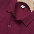 thumbnail image 6 of Afdoent Shirt For Men 2025 Male Summer Casual Solid Color Button Pocket Lapel Short Sleeve Shirt Classic Fit Summer Tops, 6 of 9
