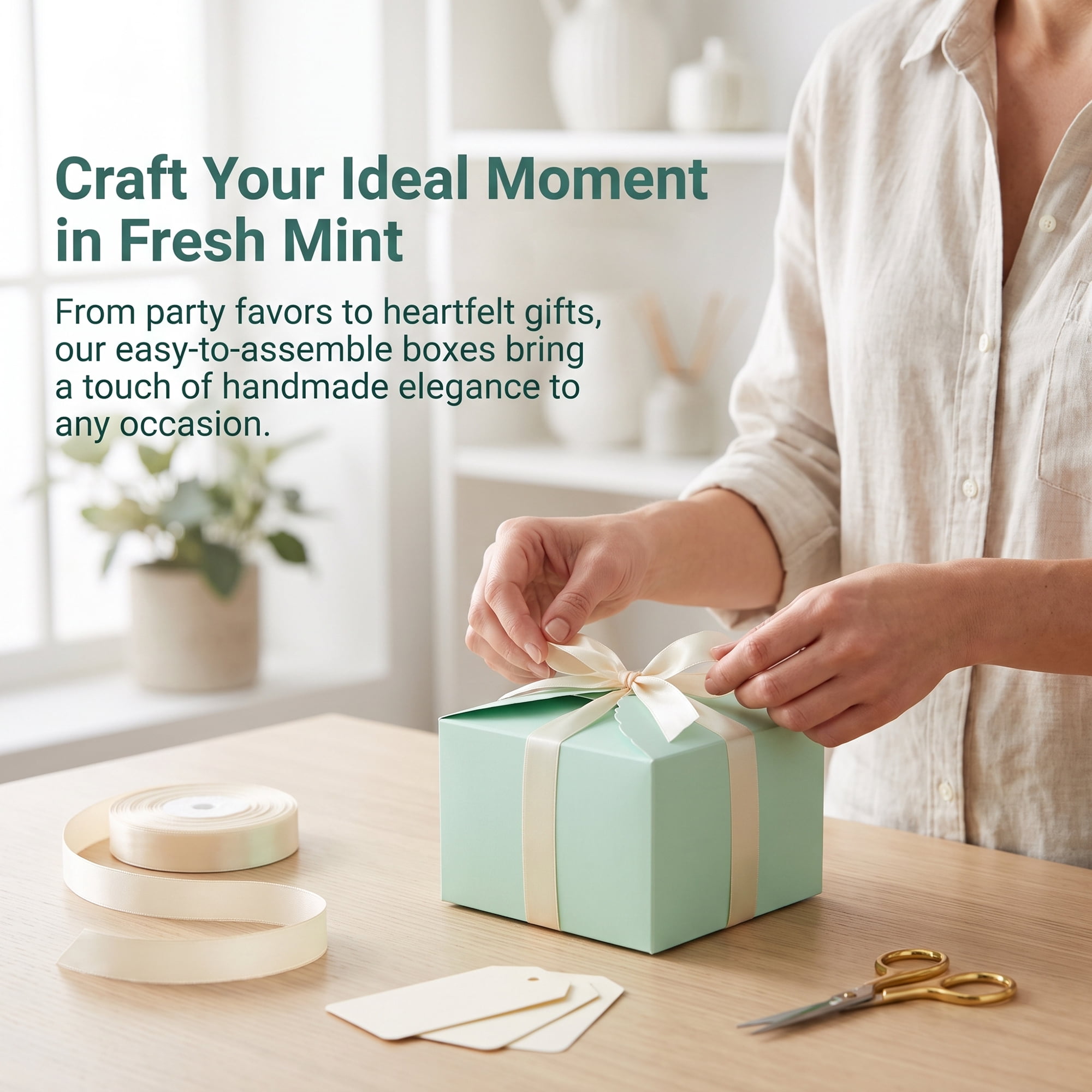 Unique Bargains Flat Favor Gift Boxes for Pastry Gift Wrapping Supplies 3.5"x3.5"x2" Green