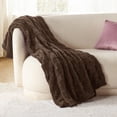 thumbnail image 2 of Manta Bedsure GentleSoft de Franela y Forro Polar en Color Marrón Oscuro para Cama Individual, 2 of 9