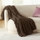 thumbnail image 2 of Manta Bedsure GentleSoft de Franela y Forro Polar en Color Marrón Oscuro para Cama Individual, 2 of 9