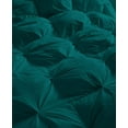 thumbnail image 5 of DNG Creations 5 Piece Luxury Pinch Pleated Comforter Set Premium 800 Thread Count 100% Egyptian Cotton-Full/Queen Size, Solid Teal Color, 5 of 5