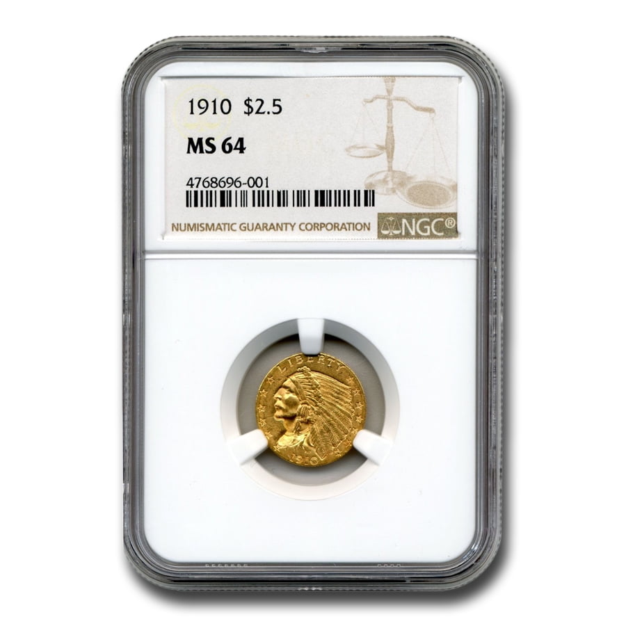SKU#14554 1910 $2.50 Indian Gold Quarter Eagle AU 