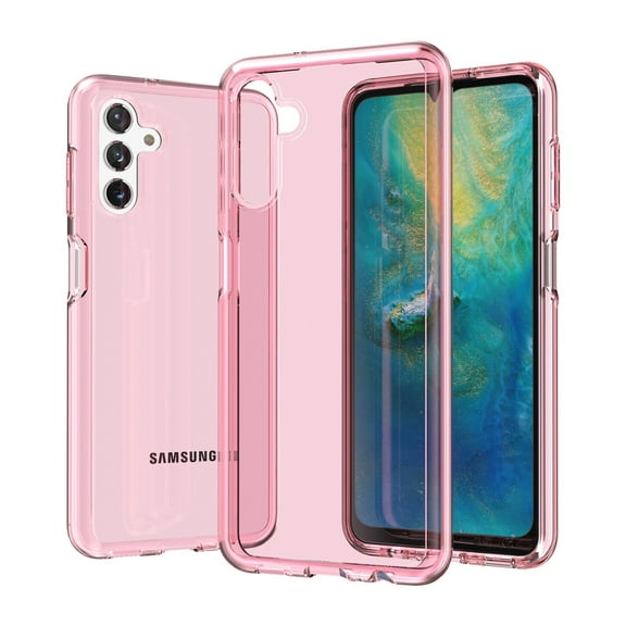 Slim Clear Case for Samsung Galaxy A13 5G, High-Transparency Military Grade Soft Silicone Shockproof Drop Resistant Non-Yellowing Anti-Scratches Lens Protection Thin Fit Case, Pink