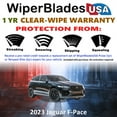 thumbnail image 2 of 2023 Jaguar F-Pace Beam Wiper Blades Wipers w/1yr Warranty (Set of 2) (WiperBladesUSA), 2 of 5