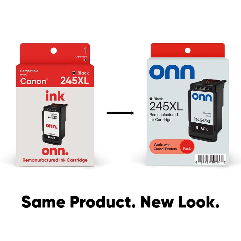 Onn Canon 245XL Remanufactured Black Ink Cartridge, High-Yield