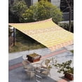 thumbnail image 3 of Sun Shade Sail 8x10Ft Boho Orange and Yellow Striped Geometric Ethnic Style Uv Block Sunshade Canopy Outdoor Shade Cover Rectangle Shade Cloth For Patio Garden Yard Deck Pergola, 3 of 6
