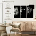 thumbnail image 5 of Elephant Stock Safari Animal Portraits Wall Art - Horizontal Multi Panel Canvas - Living Room Wall Decor - Animal Multi Panel - Black And White Decor - 45" x 28", 5 of 8