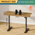thumbnail image 2 of CZMJY Electric Standing Desk, 48 X 24 Inches Adjustable Height Stand up Desk for Home Office, Ergonomic Sit to Stand Desk with Headphone Hook, 3 Memory Preset Computer Desk, Rustic Brown, 2 of 8