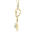 thumbnail image 2 of ANGARA Natural Infinity Twist Diamond Pendant in 14K Yellow Gold for Women (Size-4.1mm| Color-K| Clarity-I3) | April Birthstone, Anniversary, Jewelry Gift for Women | Natural Diamond Necklace, 2 of 7
