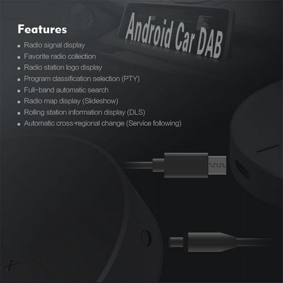 Car Digital DAB DAB  Audio Radio Receiver Tuner w/ Antenna USB For Android Navi