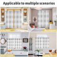 thumbnail image 6 of Grey Plaid Kitchen Curtains 84 Inch Length, Spring Summer Farmhouse Buffalo Checkered Grommet Top Bedroom Living Room Curtains, Light Filtering Cafe Curtain Drapes 2 Panels Set 84''x84'', 6 of 9
