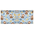 thumbnail image 3 of Monkey Yellow Banana Pattern Tier Curtains Tier Kitchen Living Room Bedroom Balcony 2 Panels 27x36 Inch, 3 of 9