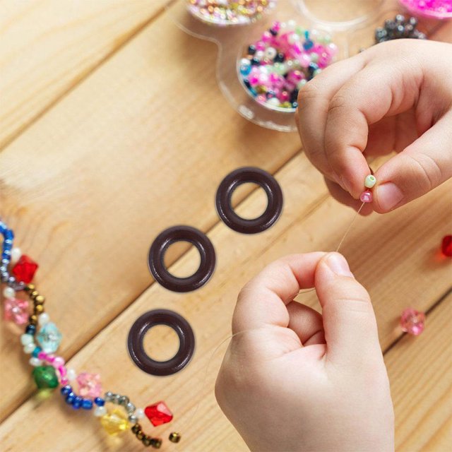 HEALEEP Wooden Craft Rings 50Pcs Diy Wooden Rings For Jewelry Making Coffee Color 2.5In