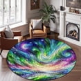 thumbnail image 2 of Circle Area Rug, Aurora Borealis22 Washable Non-Slip Floor Carpet, Soft Rug for Living Room Bedroom Decor 24 Inch, 2 of 6