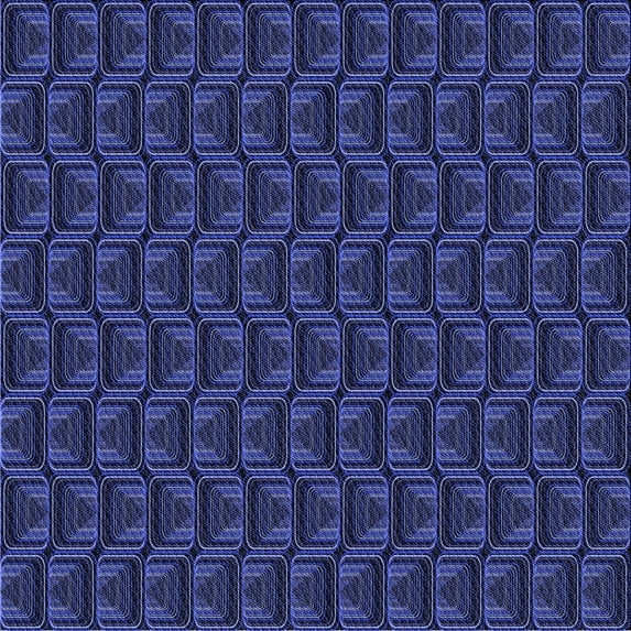 Ahgly Company Indoor Square Patterned Royal Blue Area Rugs, 4' Square