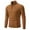 Gold, variant on jjayotai Mens Sweater Tops Clearance Mens Quarter Zipper Mock Neck Sweater Comfy Slim Fit Cable Knitted Pullover Long Sleeve Solid Fall Winter Polo Tops
