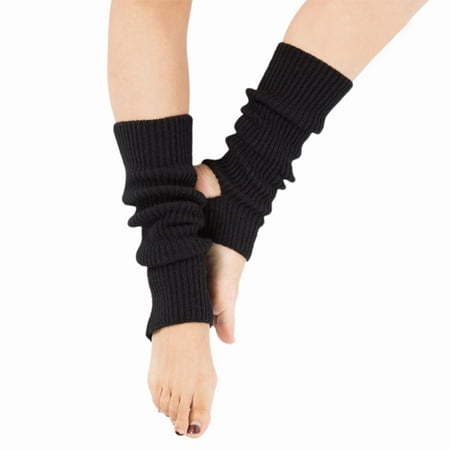 

IOAOAI Women Girl Knitted Warm Knee High Stirrup Yoga Sport Dance Leg Warmers Socks
