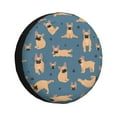 thumbnail image 3 of Xecao French Bulldog Yoga for Tire Covers: Waterproof, dust-proof, and universally fitting for trailers, SUVs, 3 of 8