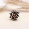 thumbnail image 3 of AG 925 Jewellery Floral Designer Red Garnet Ring, Sterling Silver, Sizes 5-10, 3 of 4