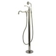 thumbnail image 5 of Kingston Brass KRTRS7035136AL 70" Solid Surface Oval Double Ended Freestanding Tub with Faucet Combo and Drain, Polished Nickel, 5 of 6