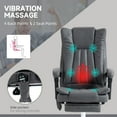 thumbnail image 5 of Vinsetto Microfiber Office Chair, High Back Computer Chair with 6 Point Massage, Heat, Adjustable Height and Retractable Footrest, Dark Blue, 5 of 9